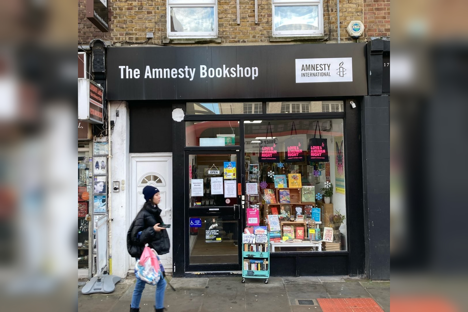 The logo of The Amnesty Bookshop